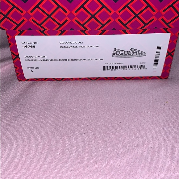 Tory Burch NWB Cecile Embellished Espadrille sz 9 - Picture 2 of 9